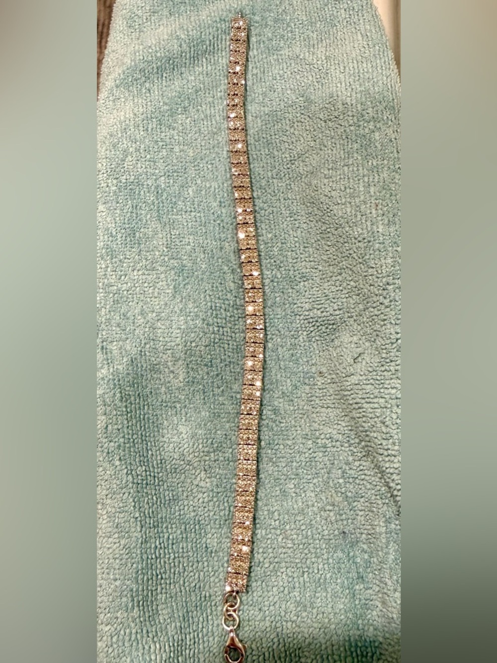 Kay Jewelers Silver-Tone Tennis Bracelet with Clear Stones